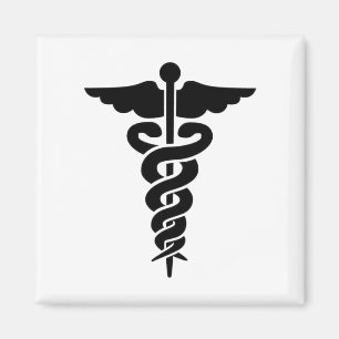Medizinisches Symbol Caduceus Magnet