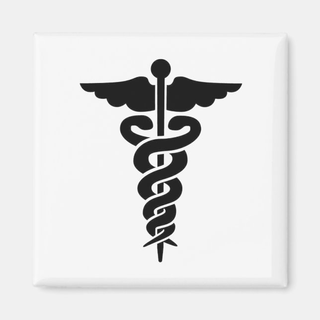 Medizinisches Symbol Caduceus Magnet (Vorne)
