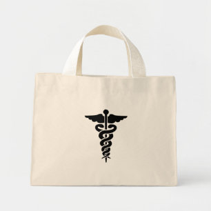 Medizinisches Symbol Caduceus Mini Stoffbeutel