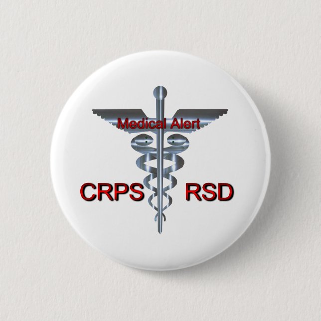 Medizinisches Symbol - CRPS RSD medizinischer Button (Vorderseite)