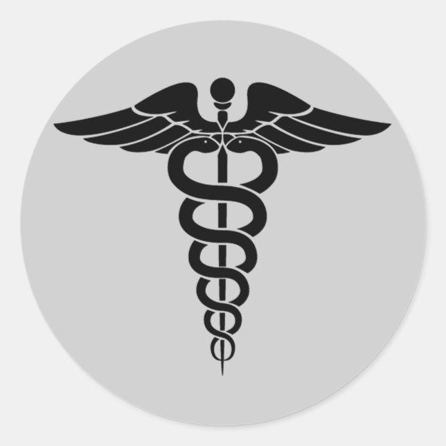 Medizinisches Symbol Runder Aufkleber (Vorderseite)