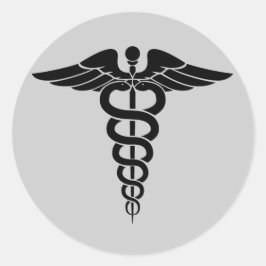 Medizinisches Symbol Runder Aufkleber