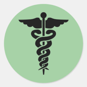 Medizinisches Symbol Runder Aufkleber
