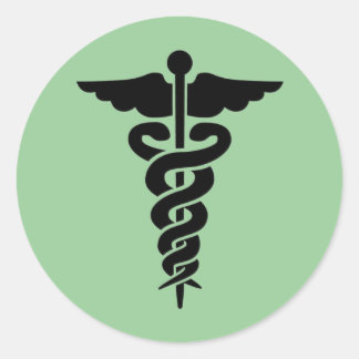 Medizinisches Symbol Runder Aufkleber