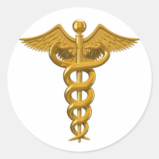 Medizinisches Symbol Runder Aufkleber