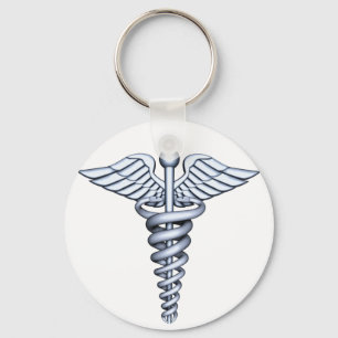 Medizinisches Symbol-Silber Schlüsselanhänger