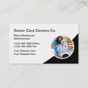 Medizinisches Thema Senior Care Visitenkarte
