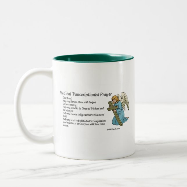 Medizinisches Übertragungs-Gebet Zweifarbige Tasse (Links)