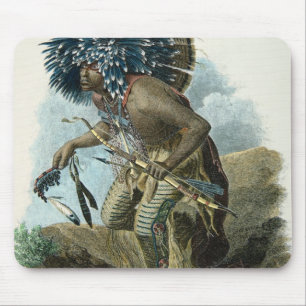 Medizinmann des Mandan Stammes im Kostüm von Mousepad