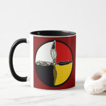 Medizinrad-Kreuz Native American Kaffeetasse