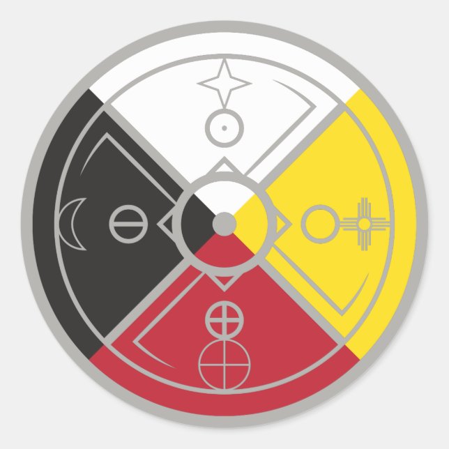 Medizinrad Runder Aufkleber (Vorderseite)