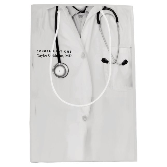 Medizinstudium Abschluss Mittlere Geschenktasche Mittlere Geschenktüte (Vorderseite)