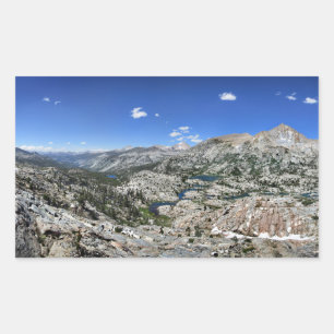 Medley Lake Baseball Panorama von Hoch - Sierra Rechteckiger Aufkleber