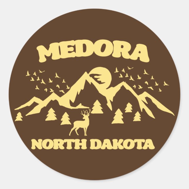 Medora, North Dakota Runder Aufkleber (Vorderseite)