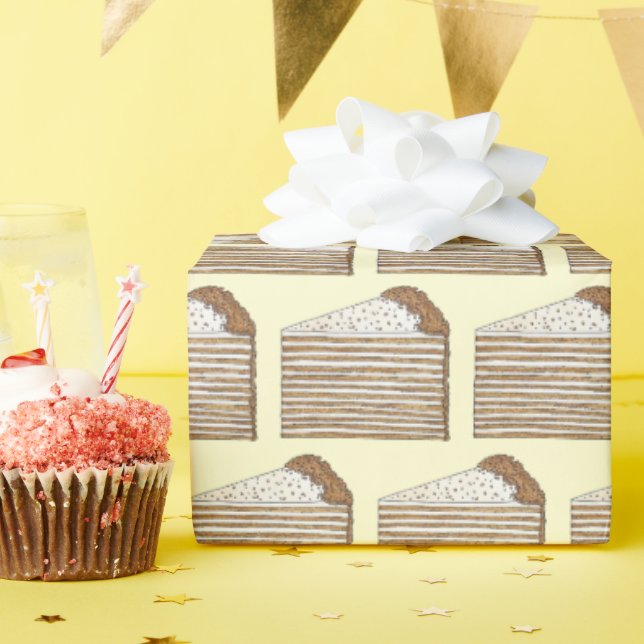 Medovik Medivnyk Russisch Ukrainisches Honey Cake  Geschenkpapier (Geburtstagsparty)