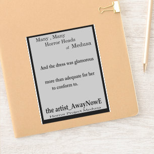 Medusa 4MMHeads Phrases 2025 Horror Book Awaynowe Aufkleber