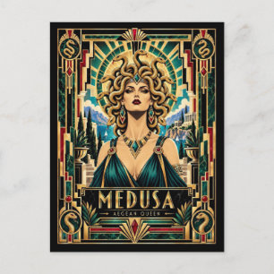 Medusa, Art Deco Mythisch Postkarte