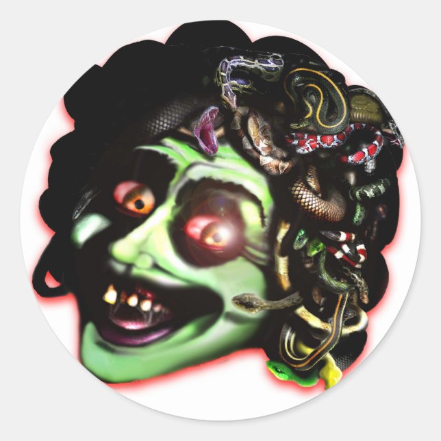 MEDUSA-Aufkleber Runder Aufkleber (Vorderseite)