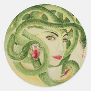 Medusa-Aufkleber Runder Aufkleber