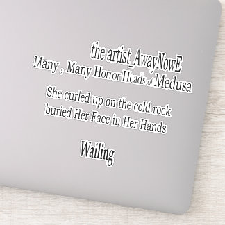 Medusa awaynowe Horror 3MMHead Bphrases Diecut 25 Aufkleber