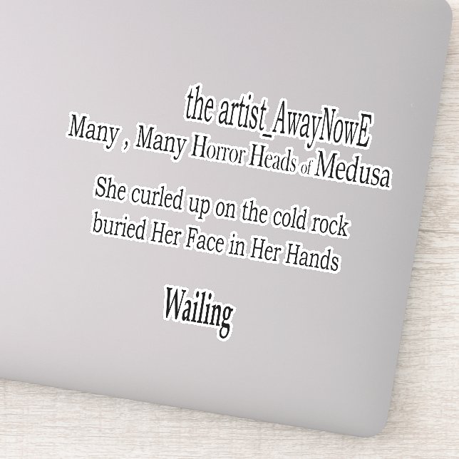 Medusa awaynowe Horror 3MMHead Bphrases Diecut 25 Aufkleber (Detail)