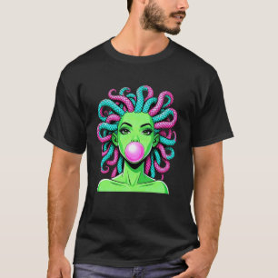 Medusa bläst Kaugummiblase Mythologisch T-Shirt