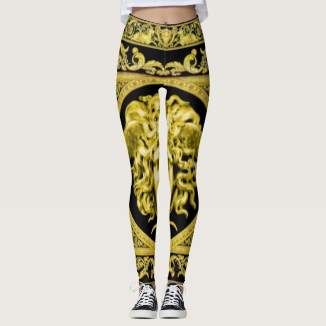 Medusa d'or avec des Arabesques sur des Leggings n (Devant)