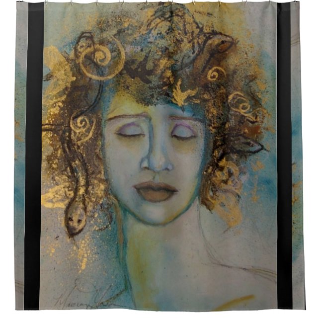 Medusa Goddess Maureen Girard Mythos Duschvorhang (Vorderseite)