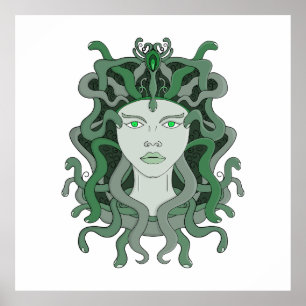 Medusa Gorgo Schlange Gorgone Monster griechische Poster