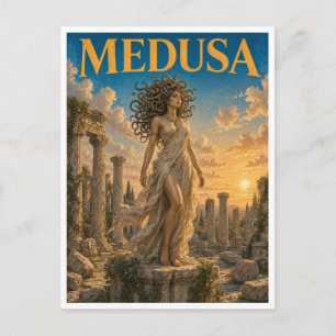 Medusa, Gothic Fantasy Monster Postkarte