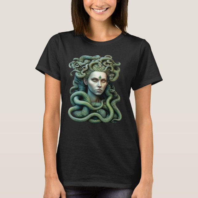 Medusa Griechische Mythologie Göttin für Schlangen T-Shirt (Vorderseite)