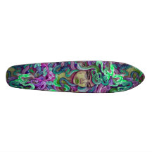 Medusa grün und lila Skate-Bretterdeck