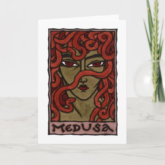 Medusa-Gruß-Karte Karte (Vorderseite)