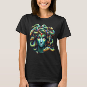 Medusa Head Griechische Mythologie Snake Hair Lady T-Shirt