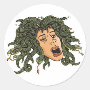 Medusa Head Runder Aufkleber