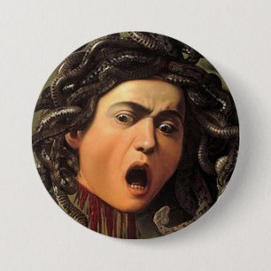 Medusa Head von Caravaggio Button