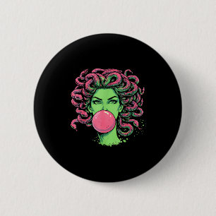Medusa Kaugummi griechische mythologische Schlange Button