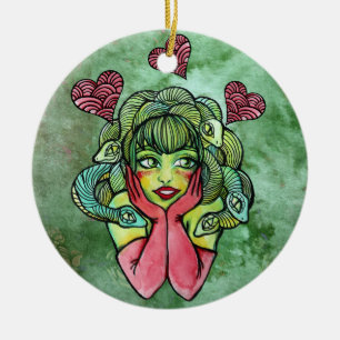 Medusa Keramik Ornament