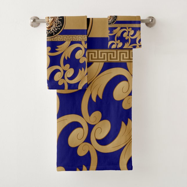Medusa luxe Baroque Or & Bleu (En situation)