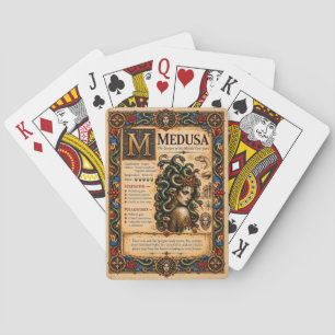 Medusa, mittelalterliche Bestiarien-Kunst Spielkarten