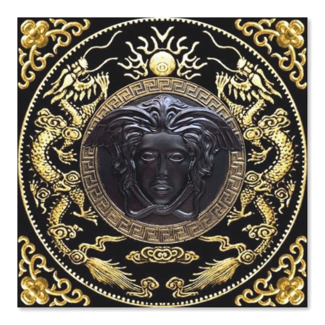 Medusa Noire mit Barockdesignerin Tapete (Vorderseite)