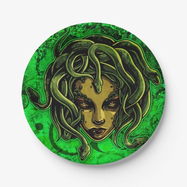 Medusa Pappteller (Vorderseite)