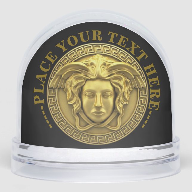 Medusa Personalisiert griechisch Gorgon Keepake Schneekugeln (Vorderseite)