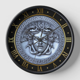 Medusa-Platin- und Goldwand Uhr