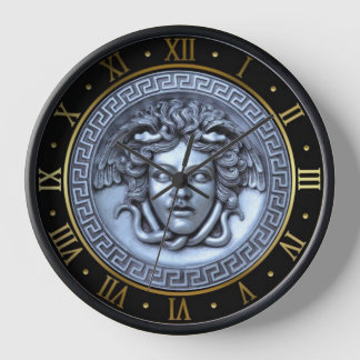 Medusa Platinum und Gold Wall Uhr