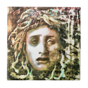 Medusa Portrait eines Gorgon Fliese