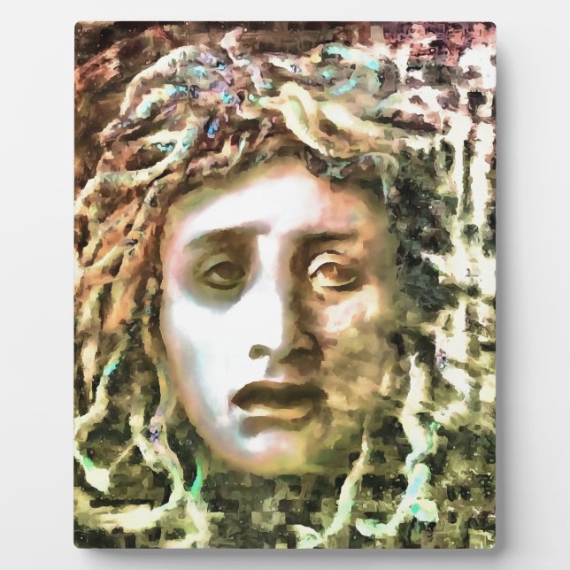 Medusa Portrait eines Gorgon Fotoplatte (Vorderseite)