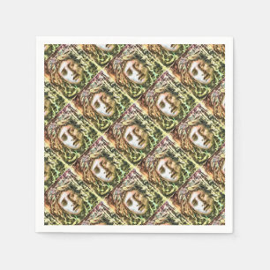 Medusa Portrait eines Gorgon Serviette