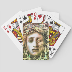 Medusa Portrait eines Gorgon Spielkarten