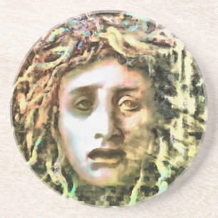 Medusa Portrait eines Gorgon Untersetzer
